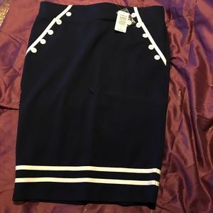 Torrid Sailor Pencil Skirt Navy Size 0